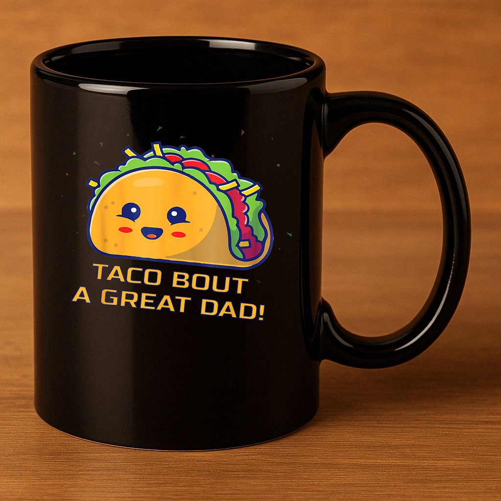 Taco Bout A Great Dad! Funny Dad Joke 11oz C Handle Ceramic Mug