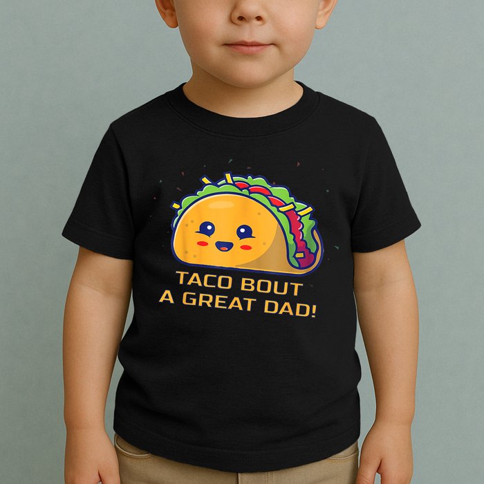 Taco Bout A Great Dad! Funny Dad Joke Toddler T-Shirt