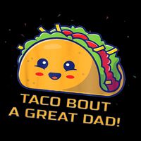 Taco Bout A Great Dad! Funny Dad Joke Cropped Pullover Crew