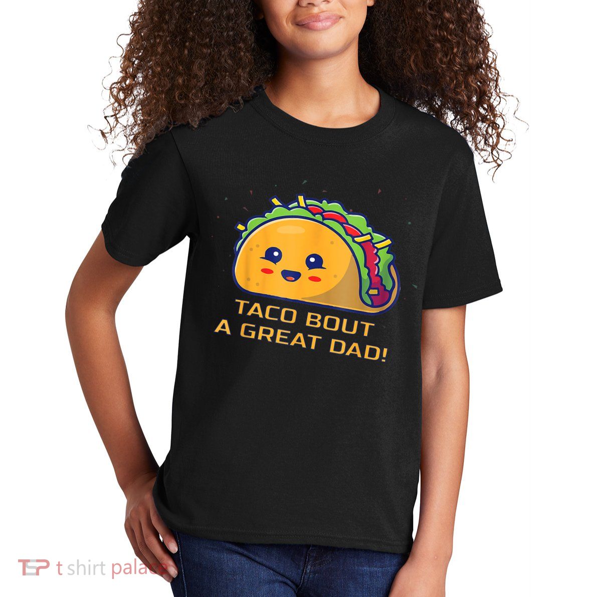 Taco Bout A Great Dad! Funny Dad Joke Kids T-Shirt