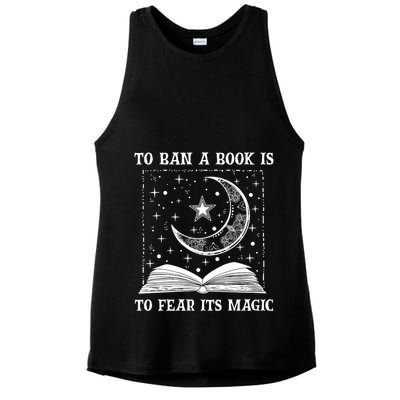 To Ban A Book Is To Fear Its Magic Ladies PosiCharge Tri-Blend Wicking Tank