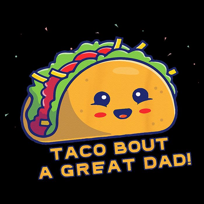 Taco Bout A Great Dad! Funny Dad Joke Stripe Pom Pom Beanie
