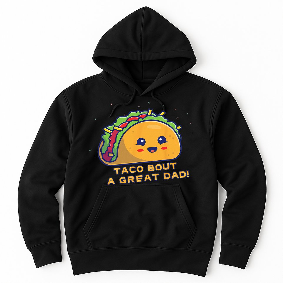 Taco Bout A Great Dad! Funny Dad Joke Hoodie