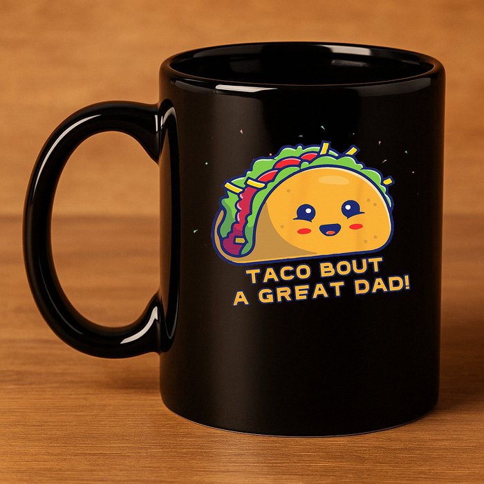 Taco Bout A Great Dad! Funny Dad Joke 11oz C Handle Ceramic Mug