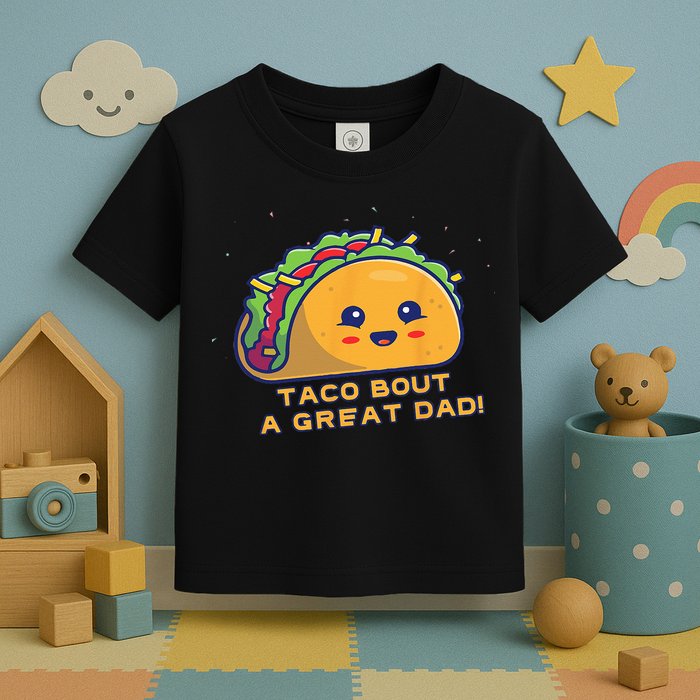 Taco Bout A Great Dad! Funny Dad Joke Toddler T-Shirt