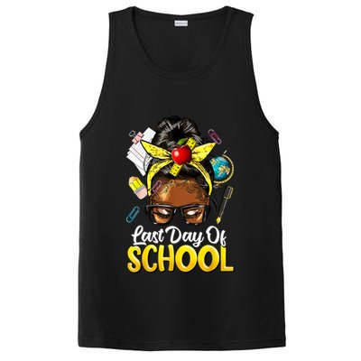 Teacher Black Afro African American Last Day Of School PosiCharge Competitor Tank