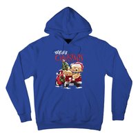 Teddy Bear And Christmas Tree In Red Truck Gift Hoodie