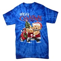 Teddy Bear And Christmas Tree In Red Truck Gift Tie-Dye T-Shirt