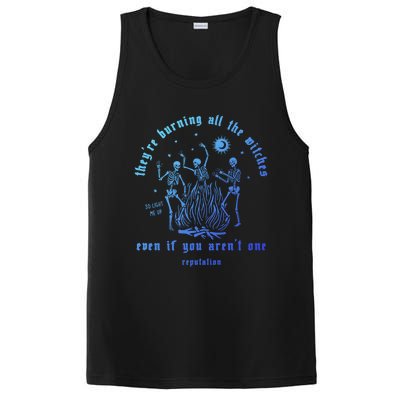 TheyRe Burning All The Witches Halloween Skeleton Dancing Gift PosiCharge Competitor Tank