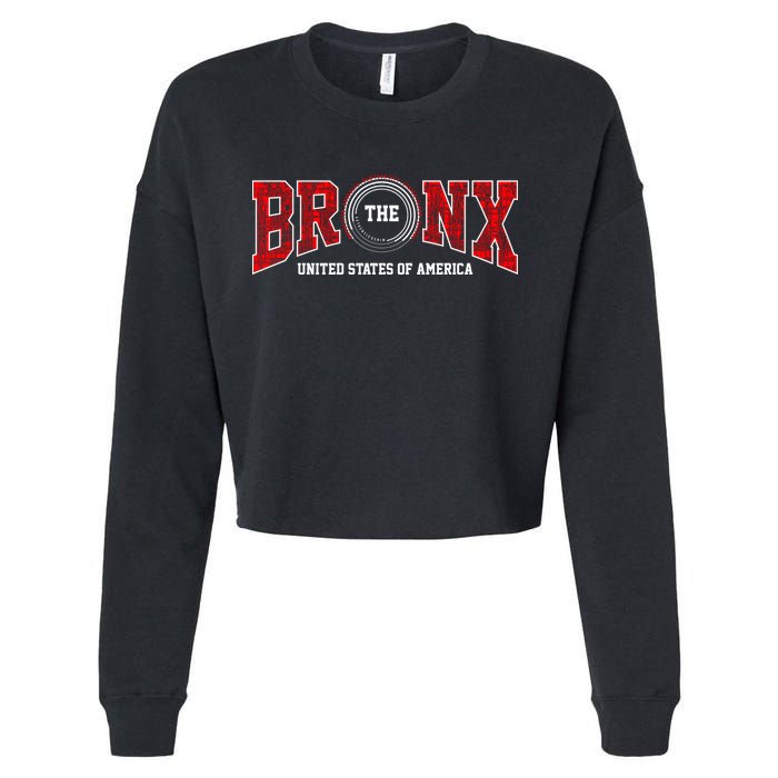 The Bronx Authentic Denim Cropped Pullover Crew