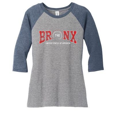 The Bronx Authentic Denim Women's Tri-Blend 3/4-Sleeve Raglan Shirt