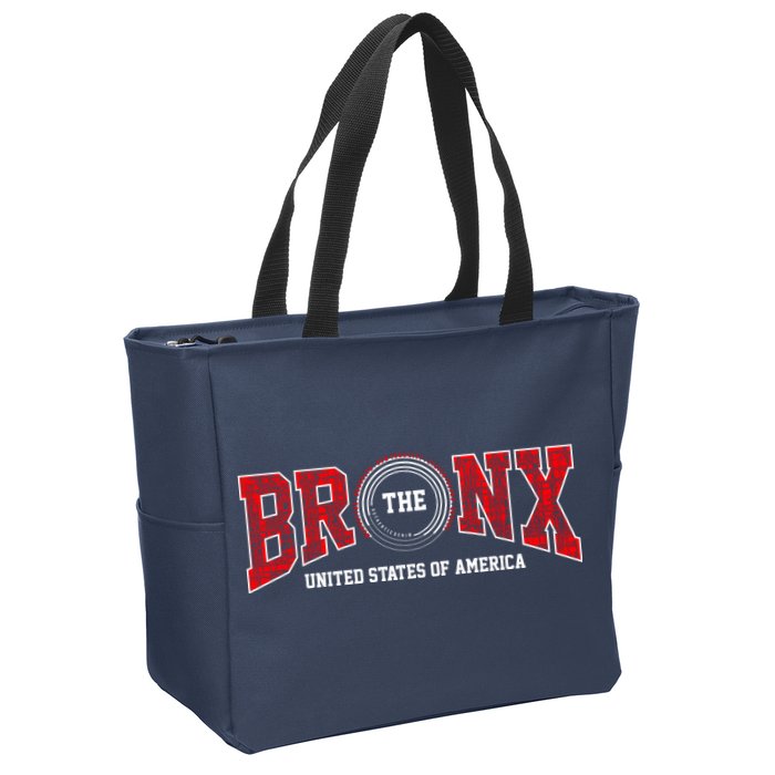 The Bronx Authentic Denim Zip Tote Bag