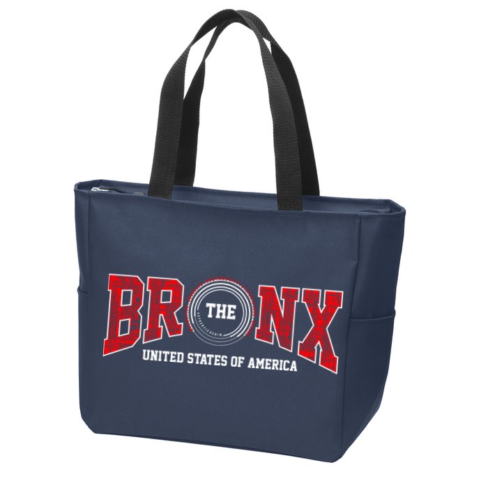 The Bronx Authentic Denim Zip Tote Bag