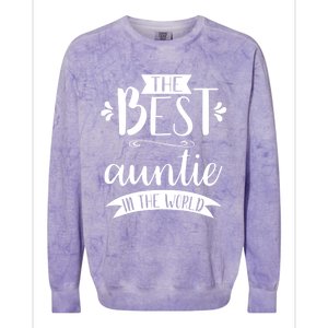 The Best Auntie In The World Best Auntie Ever Graphic Gift Colorblast Crewneck Sweatshirt