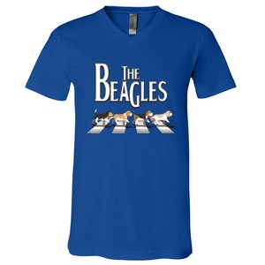 The Beagles Beagle Dog Funny For Beagle Lovers Meaningful Gift V-Neck T-Shirt