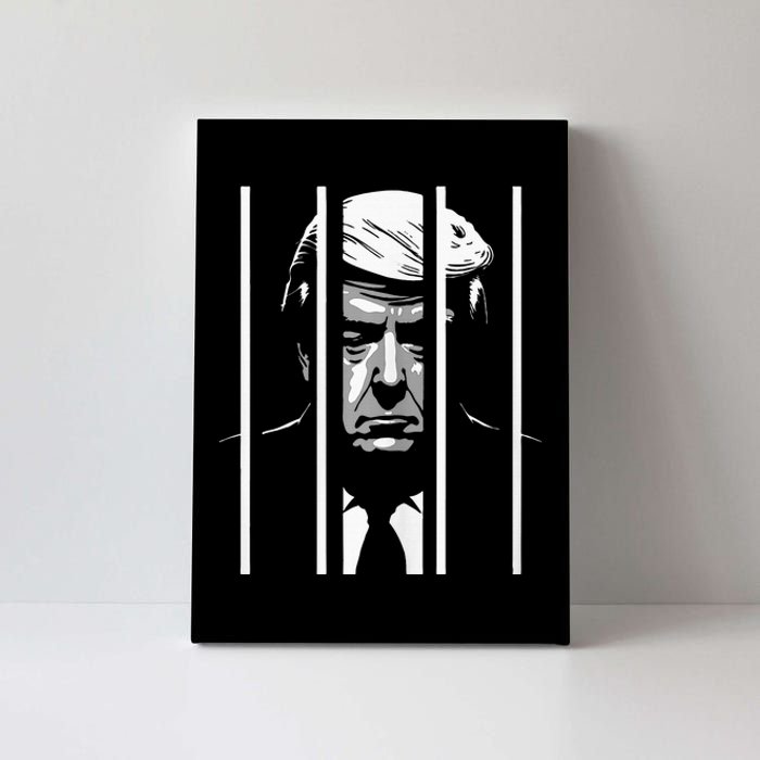 Trump Behind Bars ...Funny Anti Trump Canvas