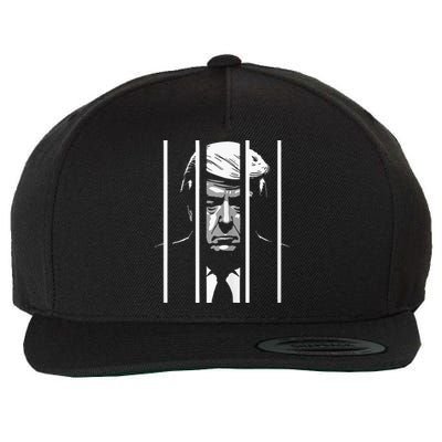 Trump Behind Bars ...Funny Anti Trump Wool Snapback Cap