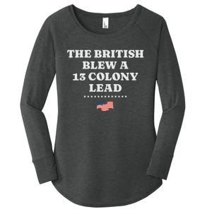 The British Blew It Funny 4th Of July Design Women's Perfect Tri Tunic Long Sleeve Shirt