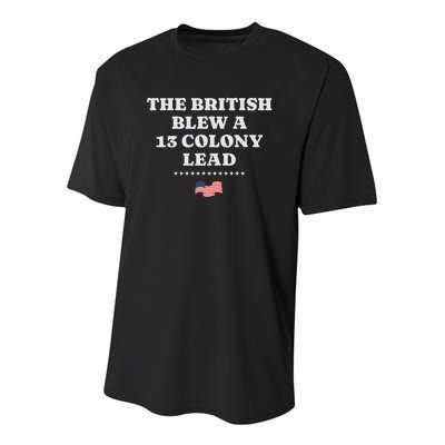 The British Blew It Funny 4th Of July Design Youth Performance Sprint T-Shirt