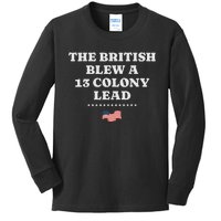 The British Blew It Funny 4th Of July Design Kids Long Sleeve Shirt