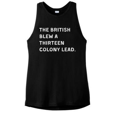 The British Blew A Thirteen Colony Lead Ladies PosiCharge Tri-Blend Wicking Tank