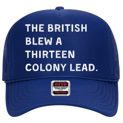 The British Blew A Thirteen Colony Lead High Crown Mesh Back Trucker Hat