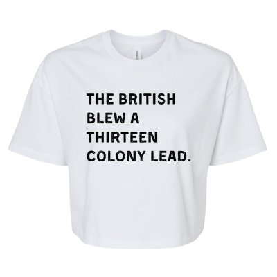 The British Blew A Thirteen Colony Lead Bella+Canvas Jersey Crop Tee