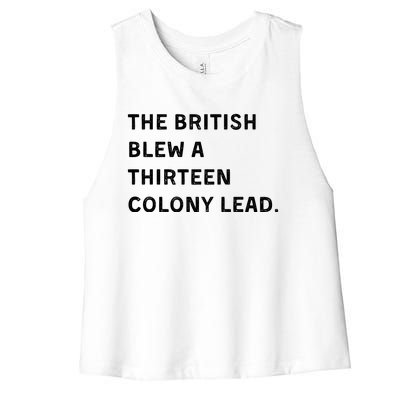 The British Blew A Thirteen Colony Lead Women's Racerback Cropped Tank