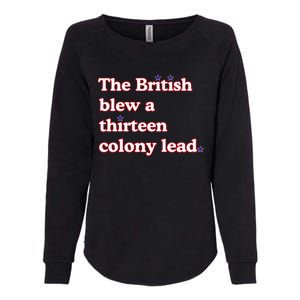 The British Blew A Thirteen Colony Lead Womens California Wash Sweatshirt