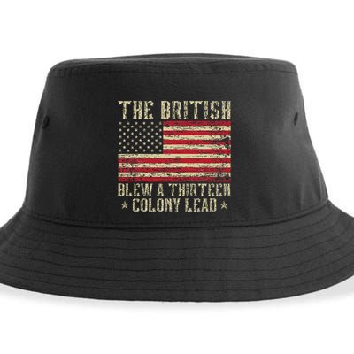 The British Blew A Thirteen Colony Lead 13 1776 4th Of July Sustainable Bucket Hat