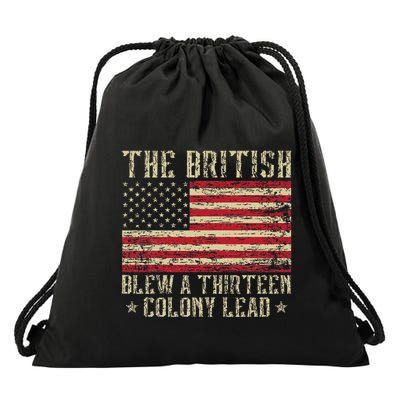 The British Blew A Thirteen Colony Lead 13 1776 4th Of July Drawstring Bag