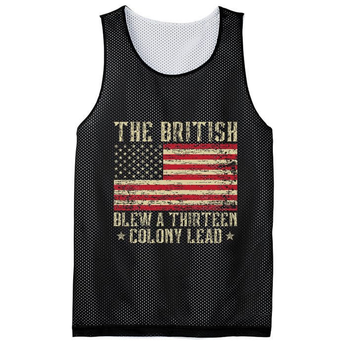 The British Blew A Thirteen Colony Lead 13 1776 4th Of July Mesh Reversible Basketball Jersey Tank