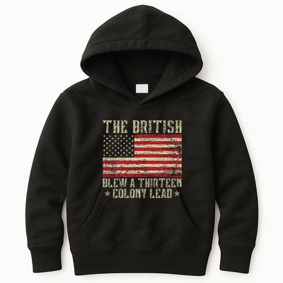 The British Blew A Thirteen Colony Lead 13 1776 4th Of July Kids Hoodie