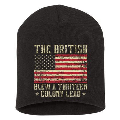 The British Blew A Thirteen Colony Lead 13 1776 4th Of July Short Acrylic Beanie
