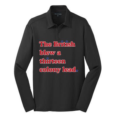 The British Blew A Thirteen Colony Lead Silk Touch Performance Long Sleeve Polo