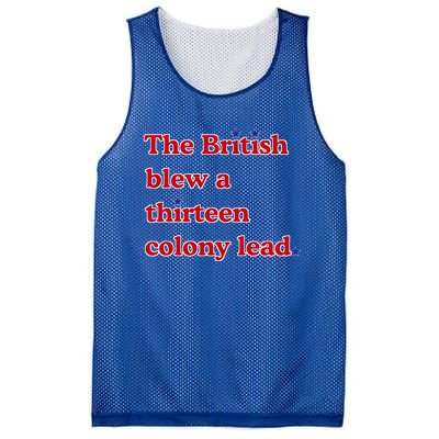 The British Blew A Thirteen Colony Lead Mesh Reversible Basketball Jersey Tank