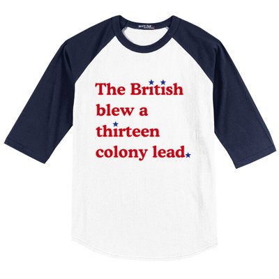 The British Blew A Thirteen Colony Lead Baseball Sleeve Shirt