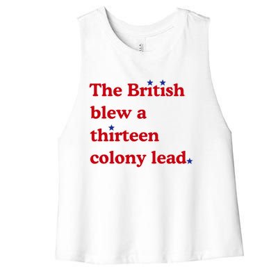 The British Blew A Thirteen Colony Lead Women's Racerback Cropped Tank