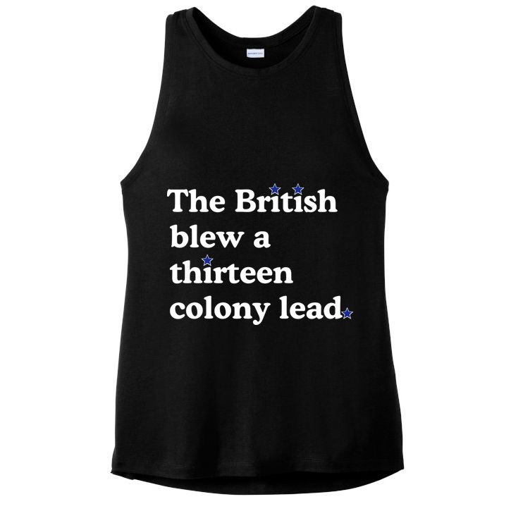 The British Blew A Thirteen Colony Lead Ladies PosiCharge Tri-Blend Wicking Tank