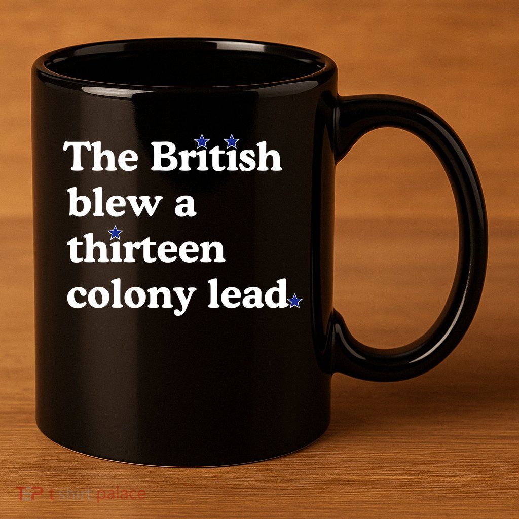 The British Blew A Thirteen Colony Lead 11oz C Handle Ceramic Mug