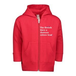 The British Blew A Thirteen Colony Lead Toddler Zip Fleece Hoodie