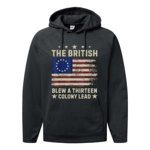 The British Blew A Thirteen Colony Lead Performance Fleece Hoodie