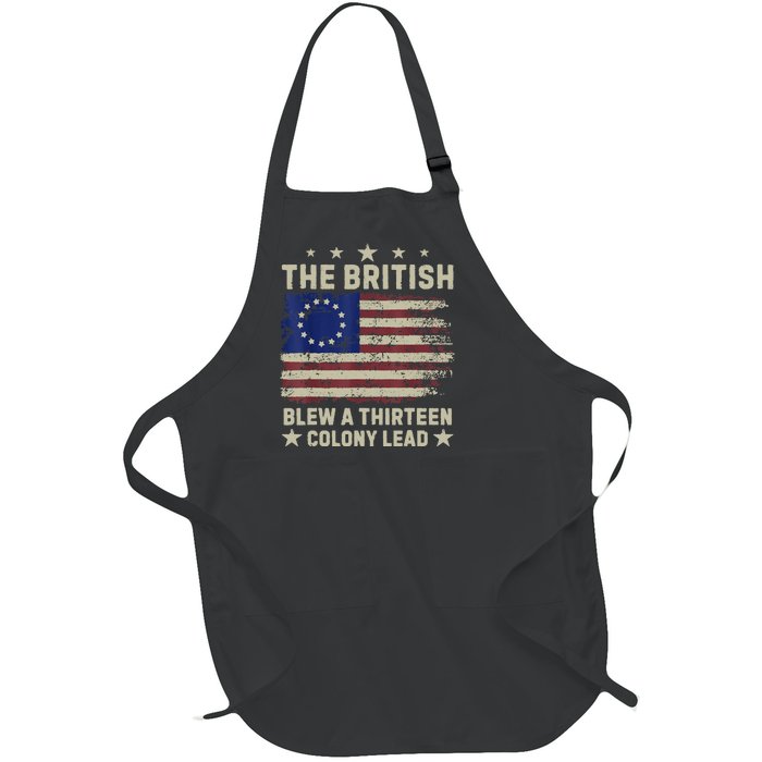 The British Blew A Thirteen Colony Lead Full-Length Apron With Pockets