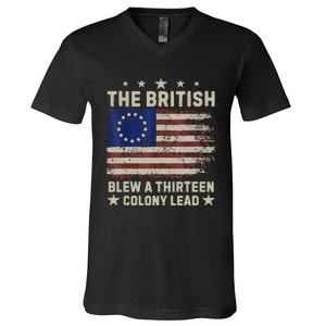 The British Blew A Thirteen Colony Lead V-Neck T-Shirt