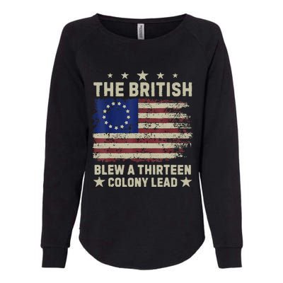 The British Blew A Thirteen Colony Lead Womens California Wash Sweatshirt