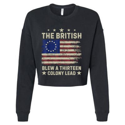 The British Blew A Thirteen Colony Lead Cropped Pullover Crew