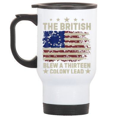 The British Blew A Thirteen Colony Lead Stainless Steel Travel Mug