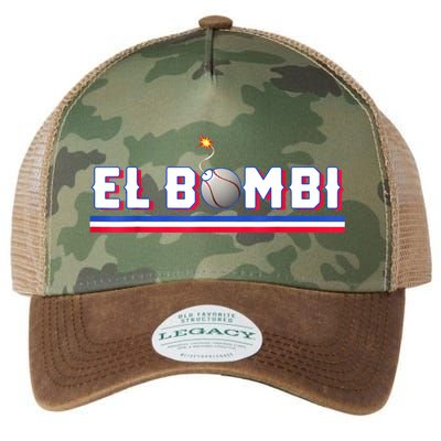 Texas Baseball Blue G El Bombi Logo Legacy Tie Dye Trucker Hat