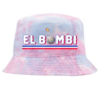 Texas Baseball Blue G El Bombi Logo Tie-Dyed Bucket Hat