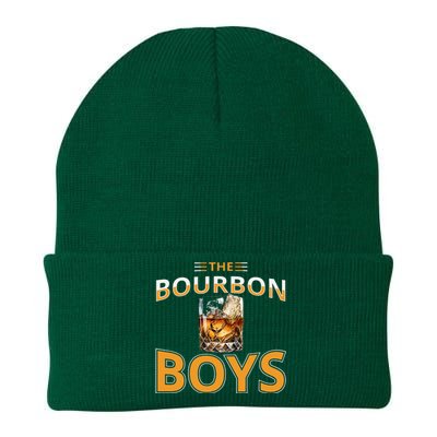 The Bourbon Bourbon On Rocks Highball Drinking Glass Knit Cap Winter Beanie